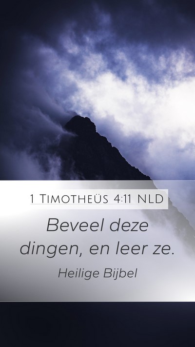 1 Timotheüs 4:11 NLD Bible Verse Image