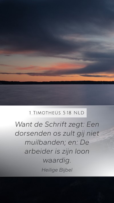 1 Timotheüs 5:18 NLD Bible Verse Image