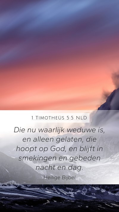 1 Timotheüs 5:5 NLD Bible Verse Image