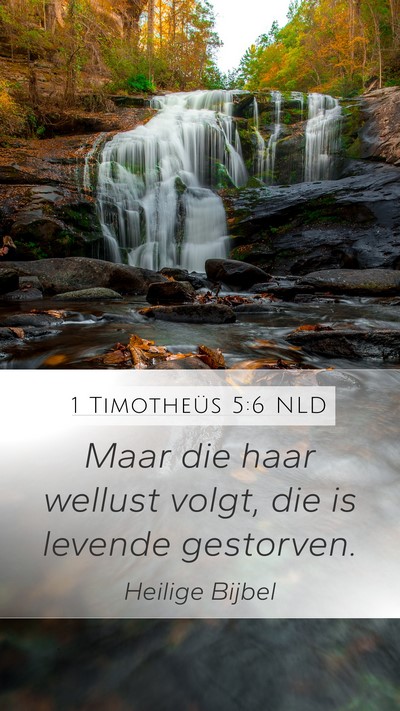 1 Timotheüs 5:6 NLD Bible Verse Image