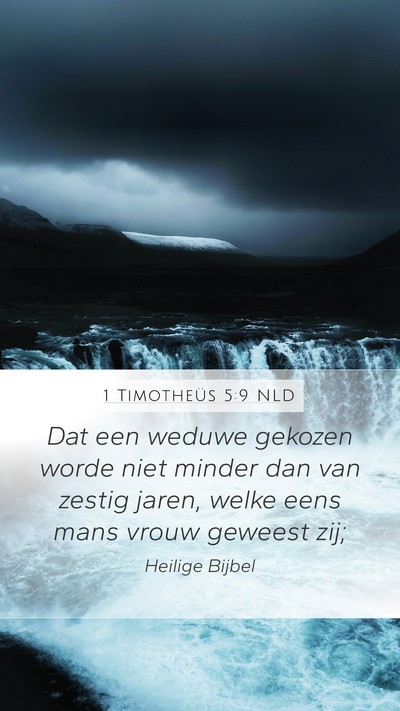 1 Timotheüs 5:9 NLD Bible Verse Image