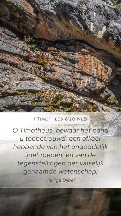 1 Timotheüs 6:20 NLD Bible Verse Image