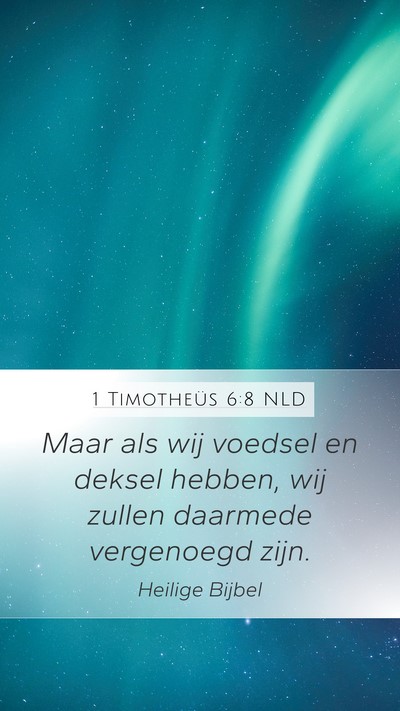 1 Timotheüs 6:8 NLD Bible Verse Image