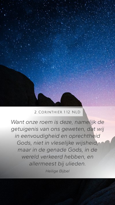 2 Corinthiër 1:12 NLD Bible Verse Image