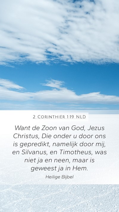 2 Corinthiër 1:19 NLD Bible Verse Image
