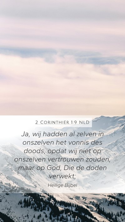 2 Corinthiër 1:9 NLD Bible Verse Image