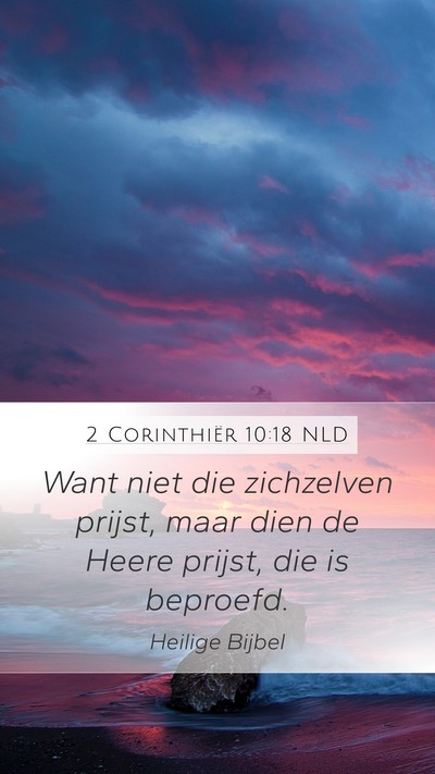 2 Corinthiër 10:18 NLD Bible Verse Image