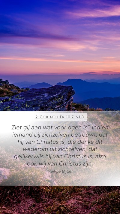 2 Corinthiër 10:7 NLD Bible Verse Image