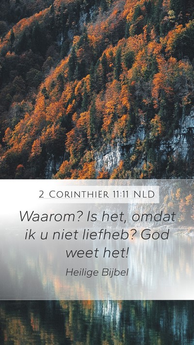2 Corinthiër 11:11 NLD Bible Verse Image