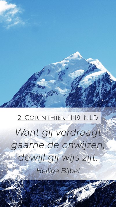 2 Corinthiër 11:19 NLD Bible Verse Image