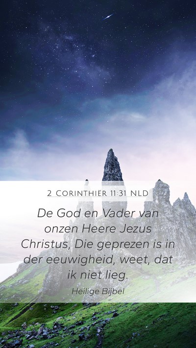 2 Corinthiër 11:31 NLD Bible Verse Image