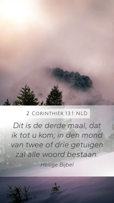 2 Corinthiër 13:1 NLD Bible Verse Image