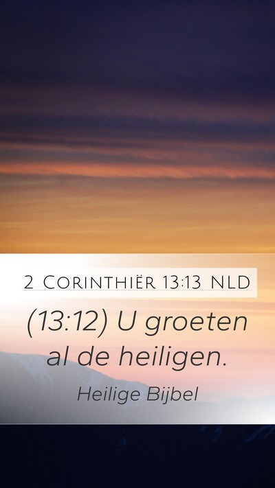 2 Corinthiër 13:13 NLD Bible Verse Image