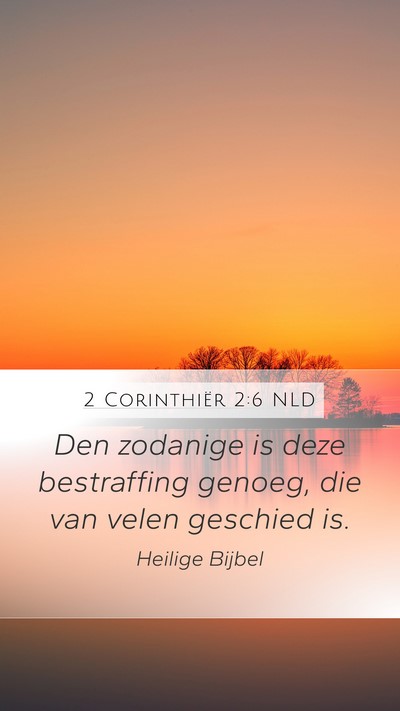 2 Corinthiër 2:6 NLD Bible Verse Image
