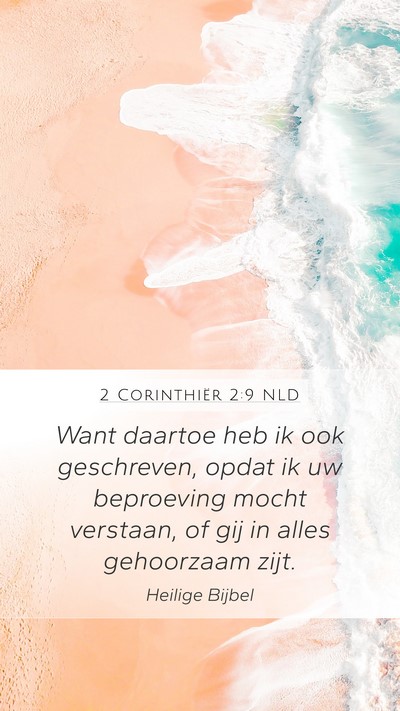 2 Corinthiër 2:9 NLD Bible Verse Image