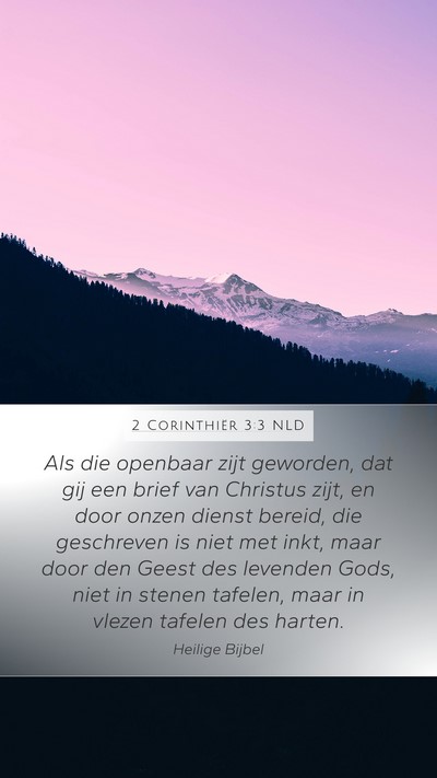 2 Corinthiër 3:3 NLD Bible Verse Image