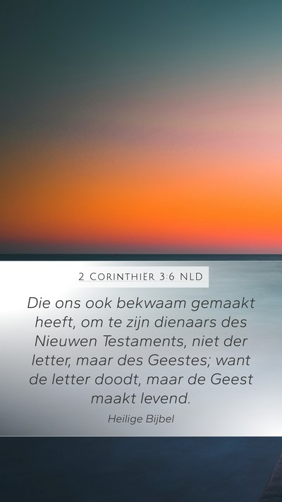 2 Corinthiër 3:6 NLD Bible Verse Image