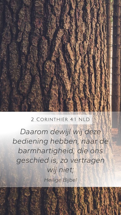2 Corinthiër 4:1 NLD Bible Verse Image