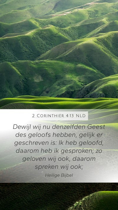 2 Corinthiër 4:13 NLD Bible Verse Image
