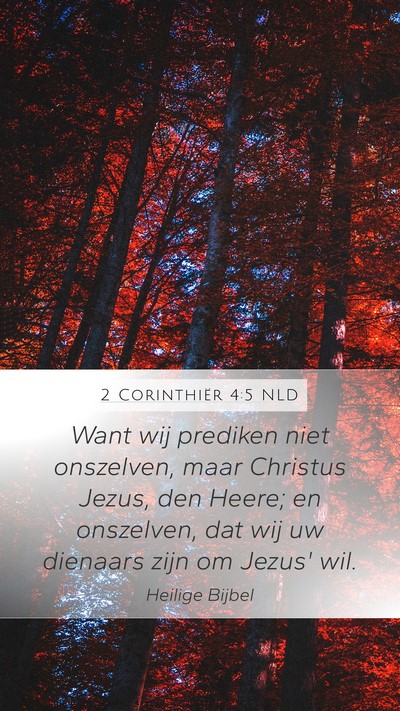 2 Corinthiër 4:5 NLD Bible Verse Image