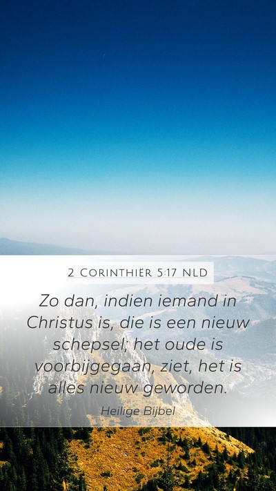 2 Corinthiër 5:17 NLD Bible Verse Image