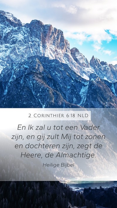 2 Corinthiër 6:18 NLD Bible Verse Image