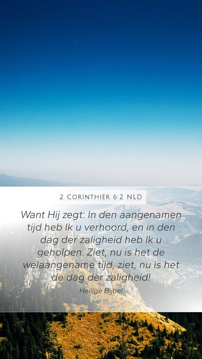 2 Corinthiër 6:2 NLD Bible Verse Image