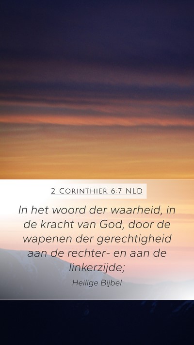 2 Corinthiër 6:7 NLD Bible Verse Image