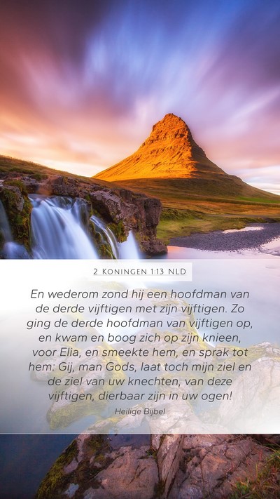 2 Koningen 1:13 NLD Bible Verse Image