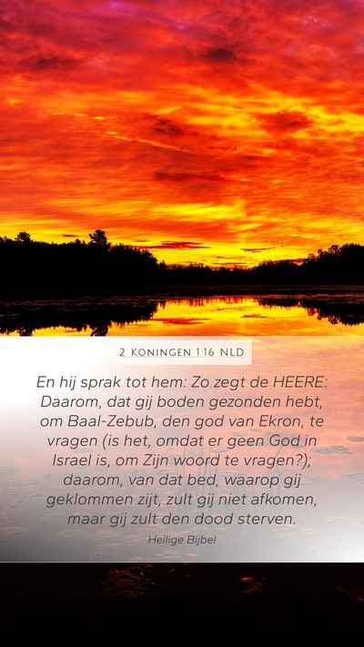 2 Koningen 1:16 NLD Bible Verse Image