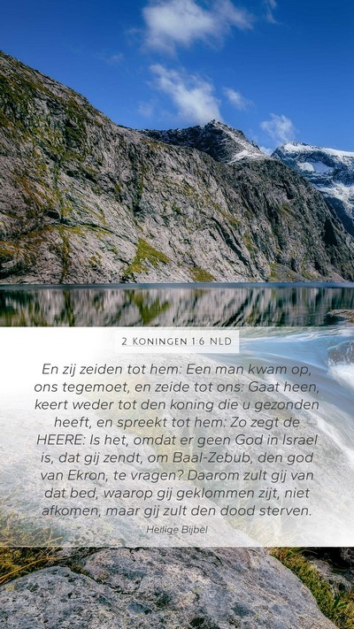 2 Koningen 1:6 NLD Bible Verse Image