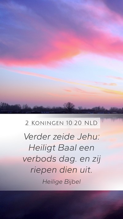 2 Koningen 10:20 NLD Bible Verse Image