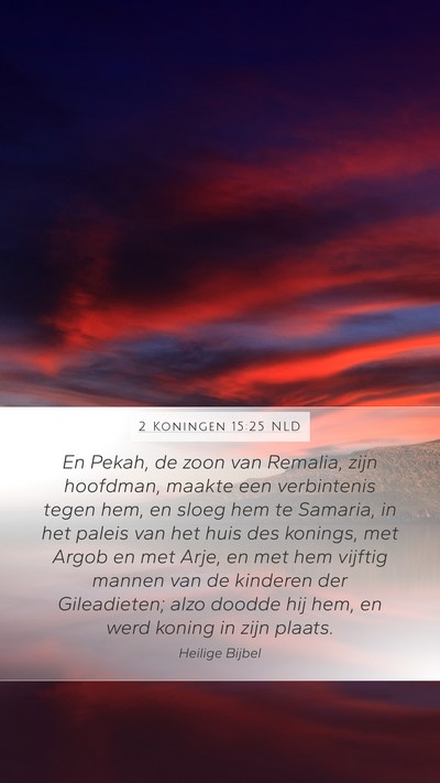 2 Koningen 15:25 NLD Bible Verse Image