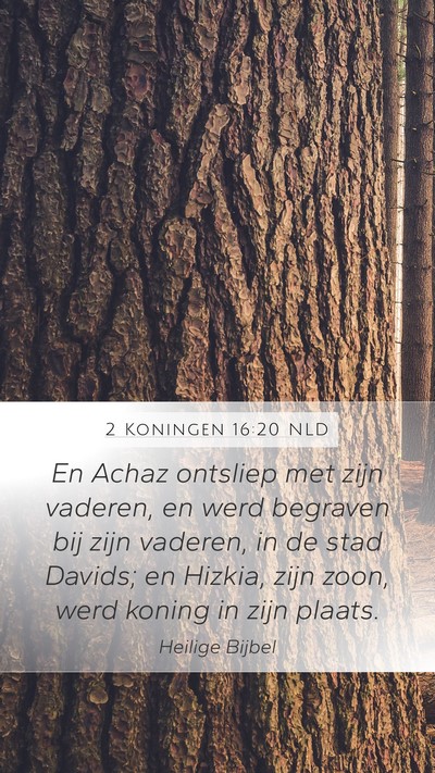 2 Koningen 16:20 NLD Bible Verse Image