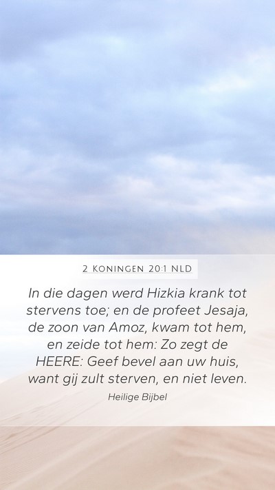 2 Koningen 20:1 NLD Bible Verse Image