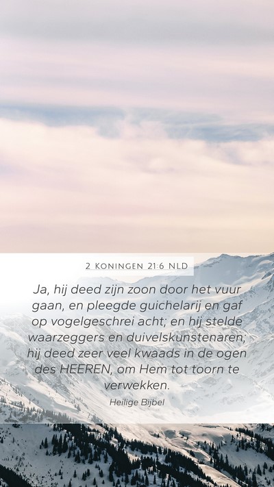 2 Koningen 21:6 NLD Bible Verse Image