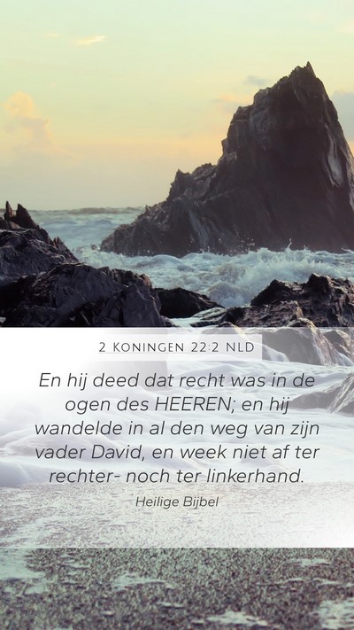 2 Koningen 22:2 NLD Bible Verse Image