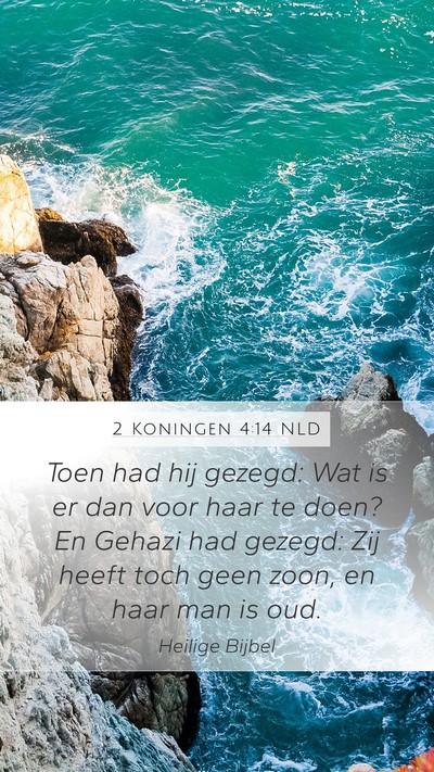 2 Koningen 4:14 NLD Bible Verse Image