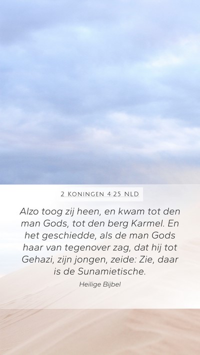 2 Koningen 4:25 NLD Bible Verse Image