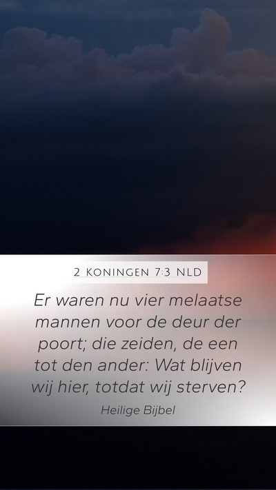 2 Koningen 7:3 NLD Bible Verse Image