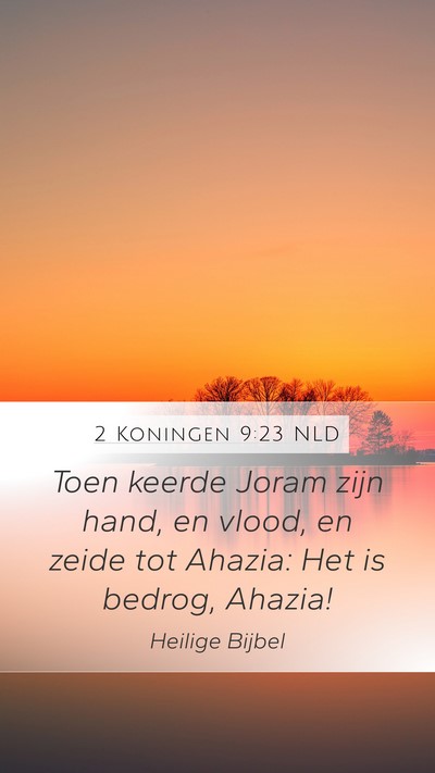 2 Koningen 9:23 NLD Bible Verse Image