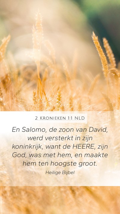 2 Kronieken 1:1 NLD Mobile Phone Wallpaper - En Salomo, de zoon van David, werd versterkt in - Mobile Bible Verse Wallpaper