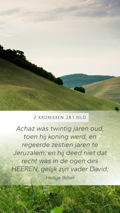 2 Kronieken 28:1 NLD Bible Verse Image