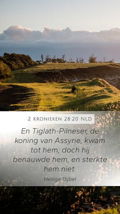 2 Kronieken 28:20 NLD Bible Verse Image