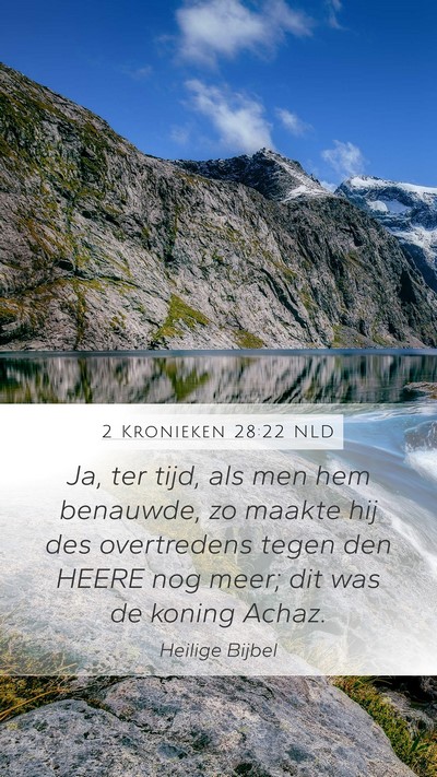 2 Kronieken 28:22 NLD Bible Verse Image