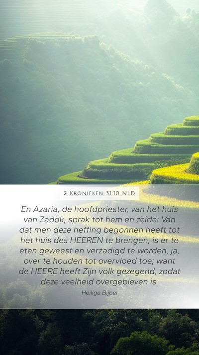 2 Kronieken 31:10 NLD Bible Verse Image