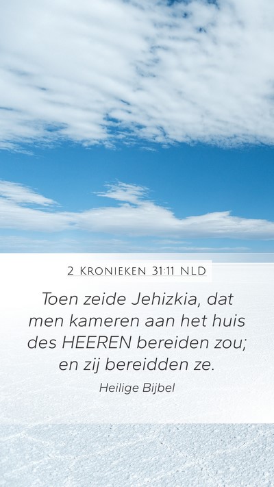 2 Kronieken 31:11 NLD Bible Verse Image