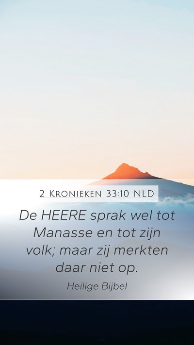 2 Kronieken 33:10 NLD Bible Verse Image