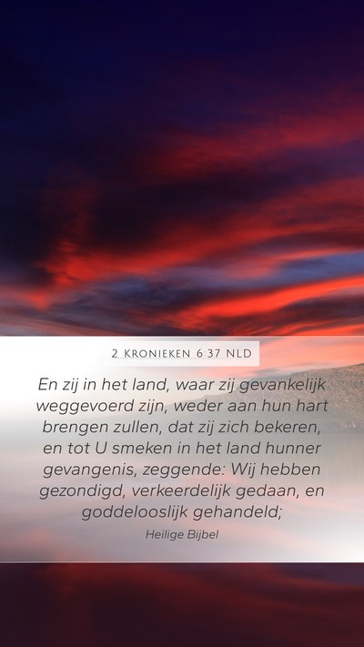 2 Kronieken 6:37 NLD Bible Verse Image