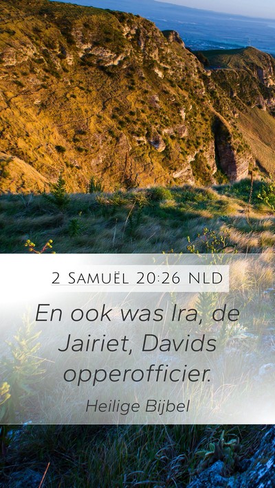 2 Samuël 20:26 NLD Bible Verse Image
